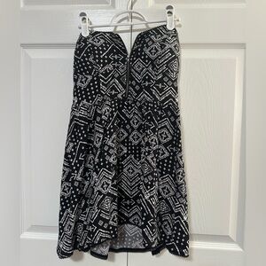 Society Black and White Patterned Dress